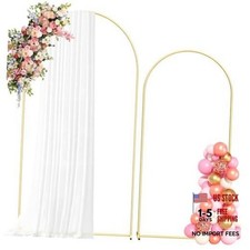 Metal Arch Backdrop Stand, 7.2FT 6FT Wedding Arch Frame 7.2FT 6FT Arch Gold