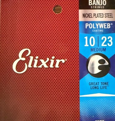Elixir Banjo Strings Medium Nickel Plated Steel 11650 Ships Free in the U.S.