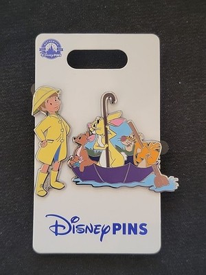 2023 Disney Parks Winnie The Pooh Christopher Robin Rabbit Tigger Roo 2 Pin Set