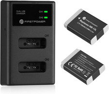 2-Pack NB-13L Battery  Dual USB Charger for Canon Powershot G7 X Mark II, G7 X,