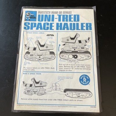 Mattel 1968 Major Matt Mason Original Instructions Uni-Tred space Hauler