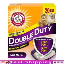 Double Duty Clumping Cat Litter Odor Control Dust Free Fresh Scent 20lb New