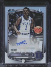 Caleb Foster 2025-26 Bowman - 1st Chrome Refractor Auto /499 - Duke #CPA-CF