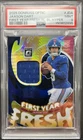 2025 Panini Donruss Optic First Year Fresh Rookie Patch Prizm Jaxson Dart PSA 9
