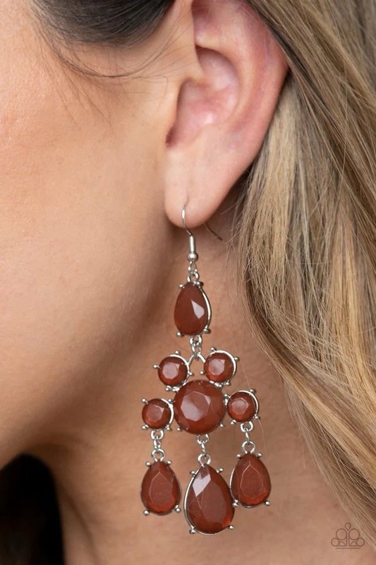 Afterglow Glamour, Brown Earring Paparazzi
