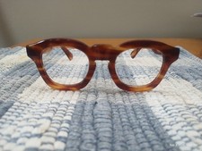 Japan Handmade Italy Acetate Eyeglass Frames Clear Lens Med Full Rim 1960's