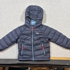 LL Bean Jacket Kids 3T Blue Goose Down Puffer Hooded 650 Fill Winter Hike Nylon