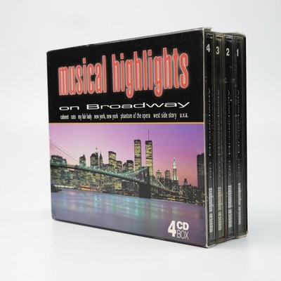 Musical Highlights on Broadway 4 CD Box Set Cats Phantom of the Opera VINTAGE