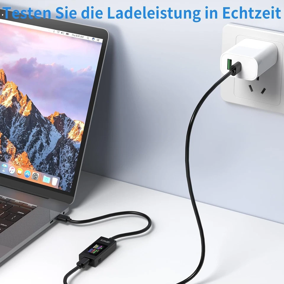 USB C Tester Messgerät Strommessgerät Multimeter Typ-C PD Strommesser Spannung u - Bild 2 von 4