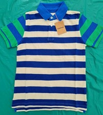 Mini Boden Boys Short Sleeve Polo Shirt MULTI STRIPE Brand New
