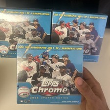  2020 Topps Chrome Update Series MLB Blue Baseball Mega Box Sealed ~ Lot of 3