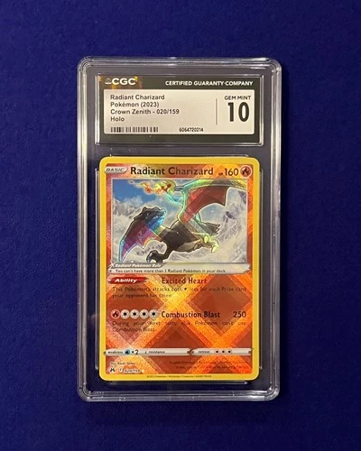 CGC 10 Radiant Charizard #20 Crown Zenith 2023 Pokemon GEM MINT