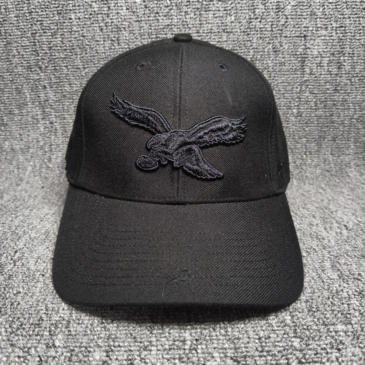 '47 Brand Philadelphia Eagles Black Throwback Logo Hat Cap Hook and Lo