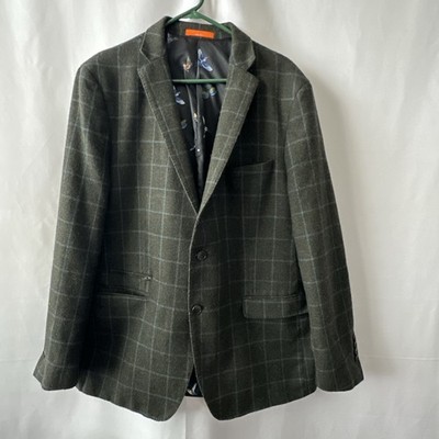 Mens Sports Coat Blazer Macys TALLIA Hummingbird Grey 46L