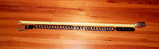 Vintage 1960's Men's Black Leather Circle Cut Out Design Belt - Size 38 - Spain