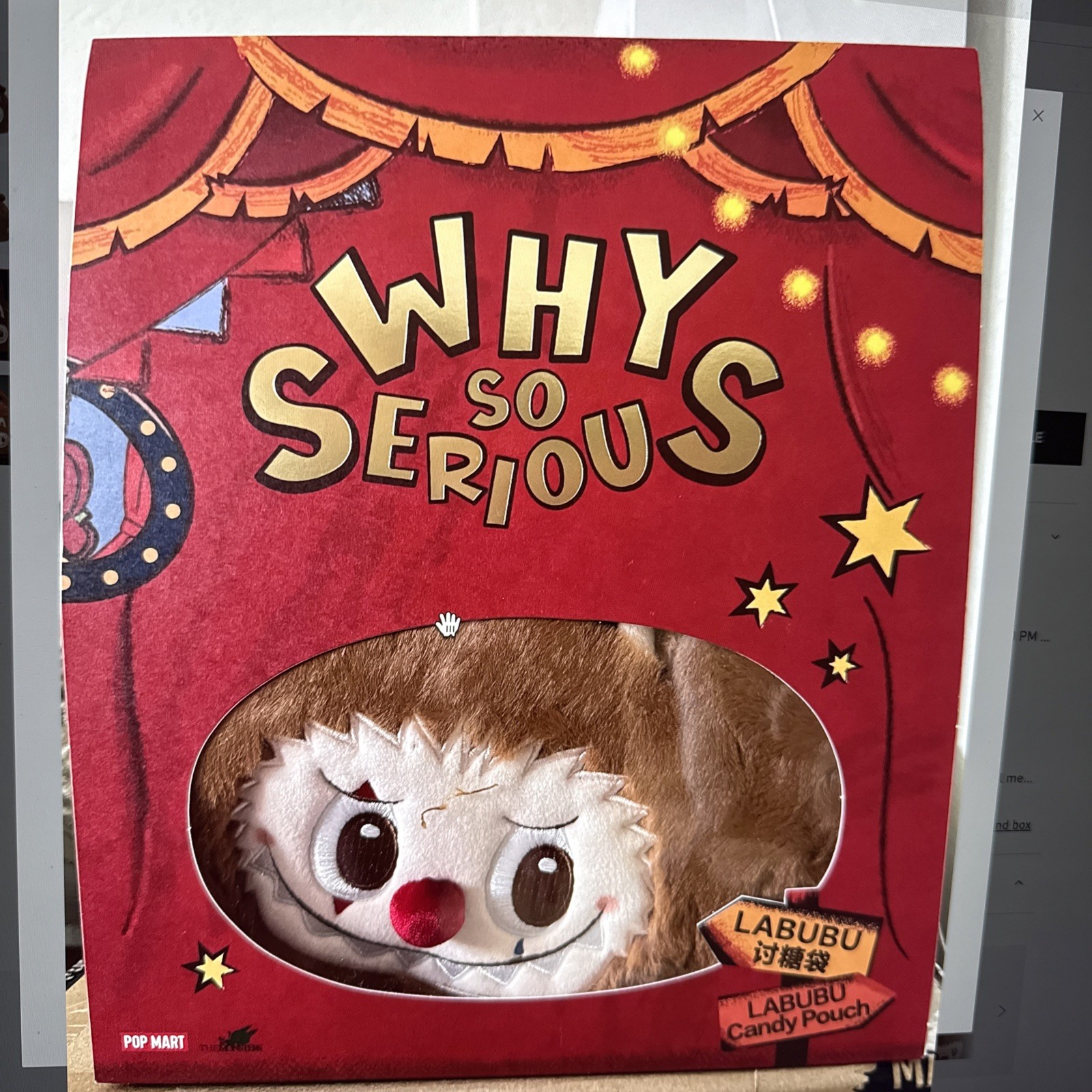 Pop Mart , WHY SO SERIOUS Series Candy Pouch Brand New!