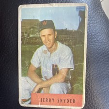 Bowman 1954 Jerry Snyder #216 Washington Senators MLB Baseball Card