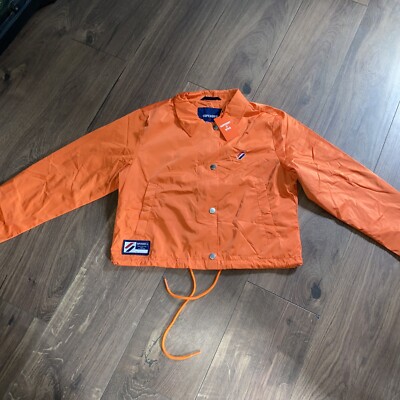 Superdry Code Essential Coach Damenjacke Orange Größe 10 BRANDNEU