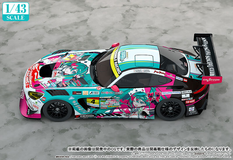【新品】Hatsune Miku AMG 2021 ミニカー 1/43 Good Smile Hatsune Miku GT Project: AMG 2021 1:43 Scale