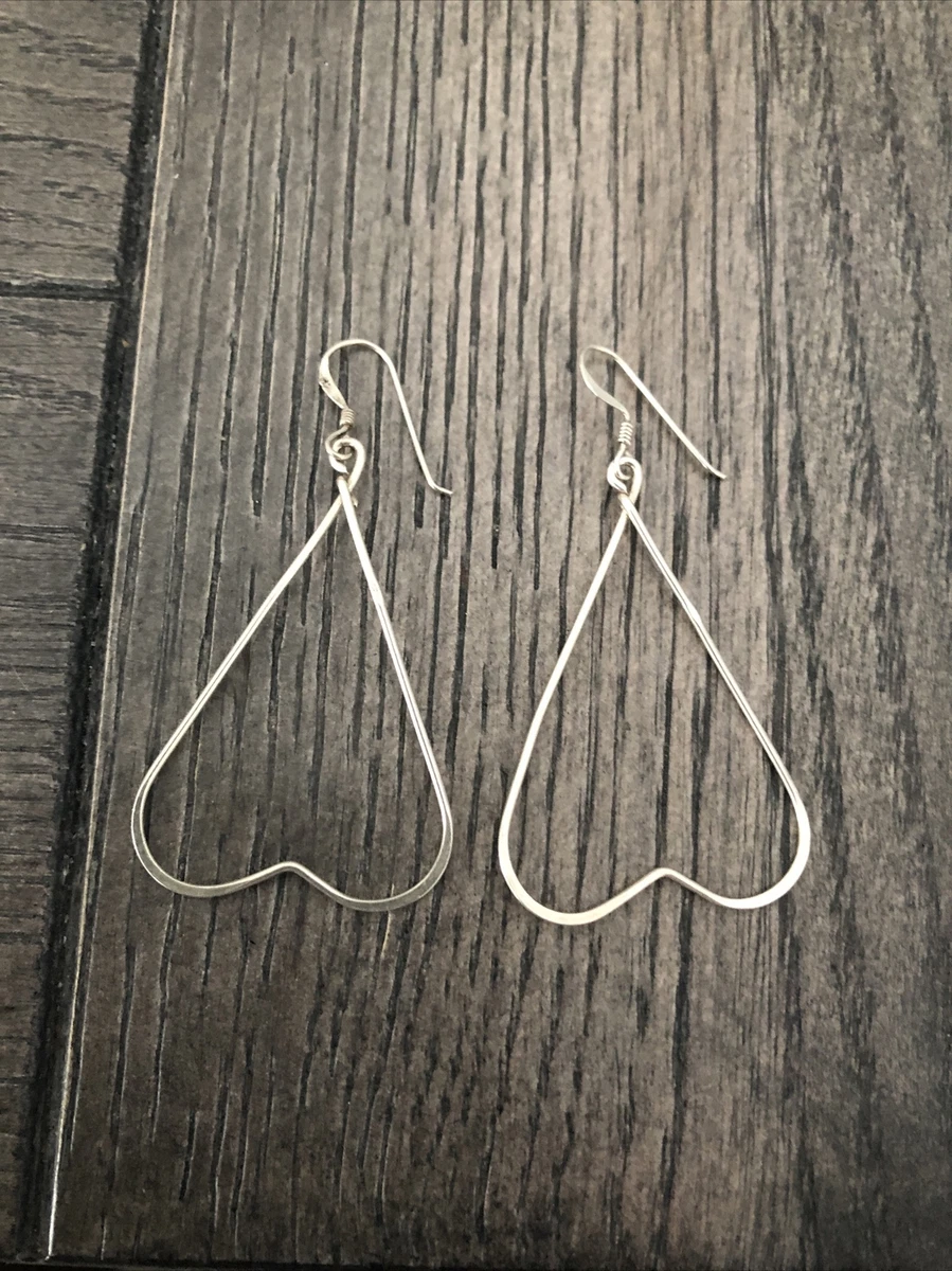 Drop down silver earrings clearance