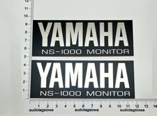 Yamaha NS-1000 Speaker Badge Custom Silver Aluminum Pair