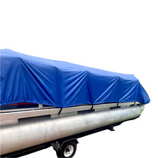 Pontoon Boat Solutions, 12'-18' ULTIMATE Pontoon Boat Canvas Solution w/6" Rise.
