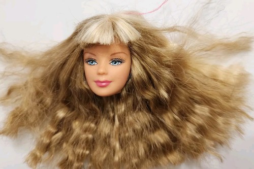 BARBIE HEAD ONLY FASHION FEVER H0647 BANGS 2004 HTF FOR REPLACEMENT OR OOAK DOLL