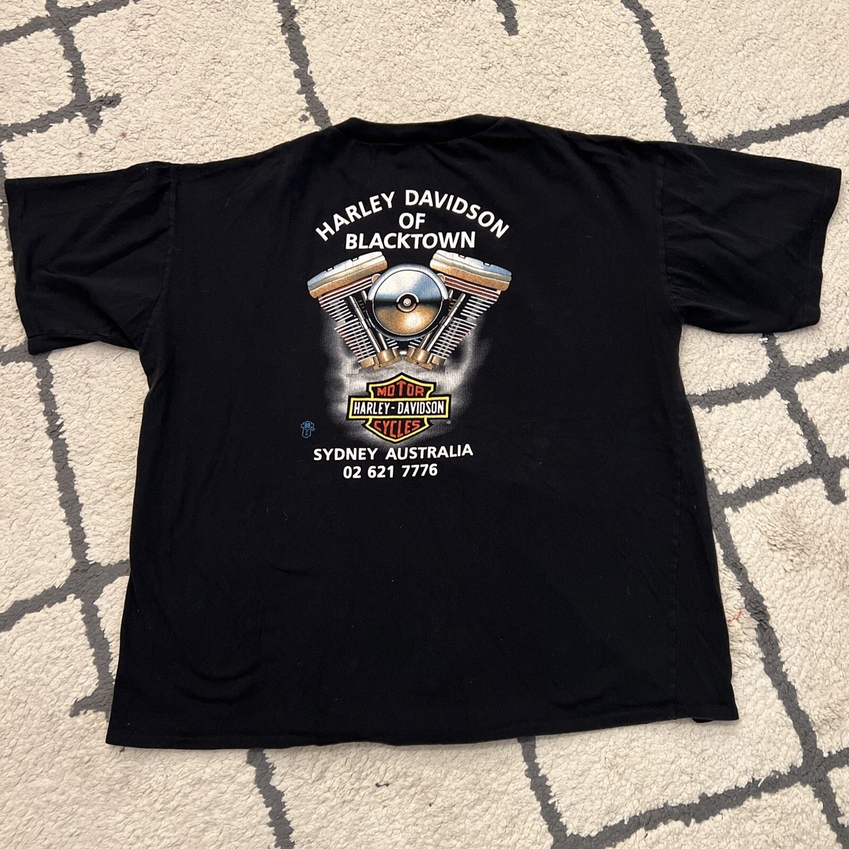 Vintage 1991 Harley Davidson Australia T-shirt Breaking Loose OS