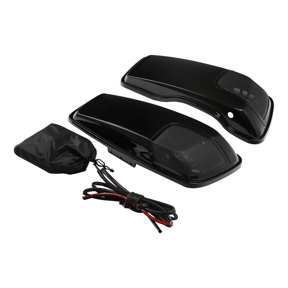 Saddlebag Lids Speaker Cutouts Fit For Harley Touring Road King Glide 2014-2023 - Image 2 of 4
