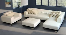 4PC MODERN EURO DESIGN LEATHER SECTIONAL SOFA S4706B