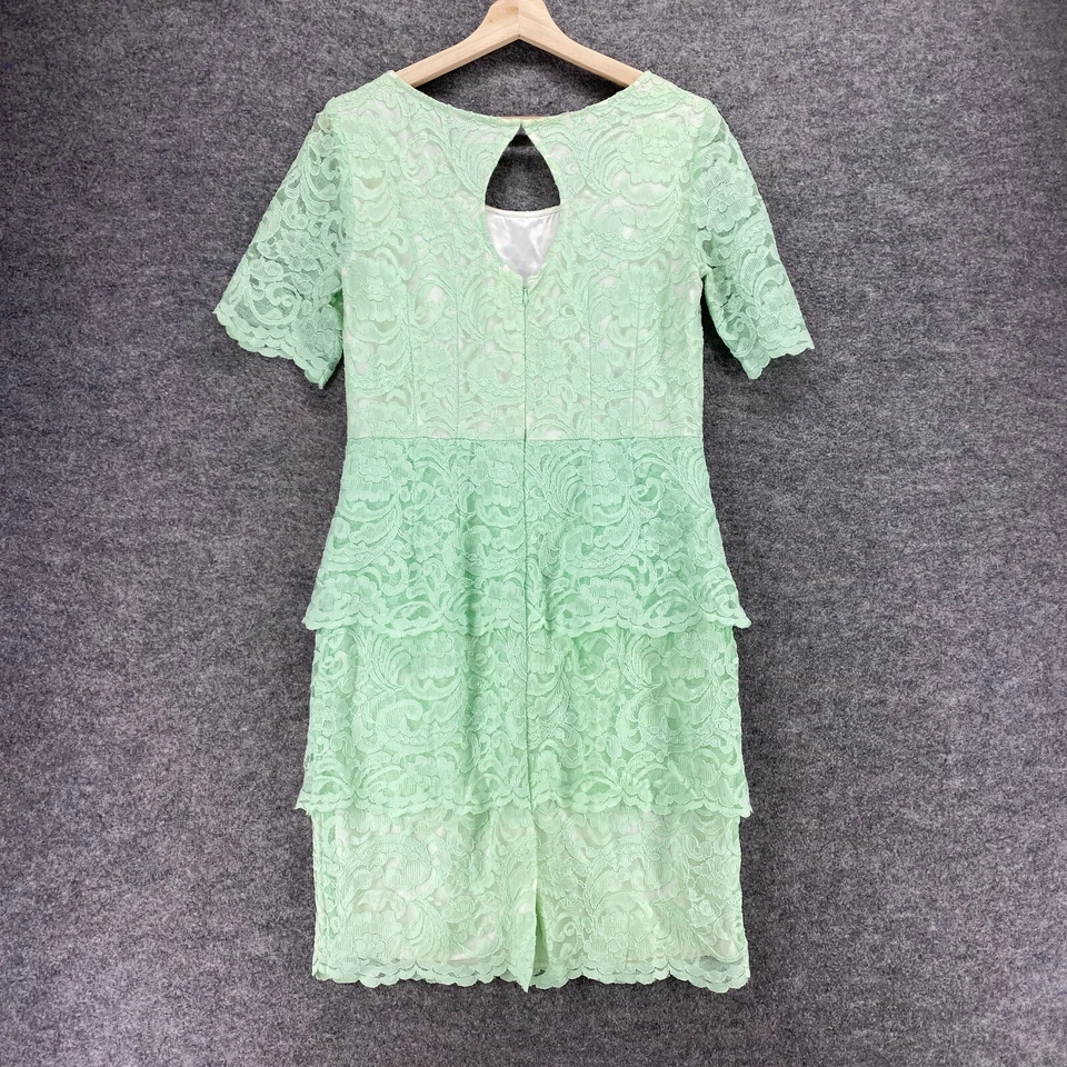 Vestido Antonio Melani Mujer 8 Verde Floral Cambio Midi Forrado Cremallera Manga Corta Foto 2 de 4