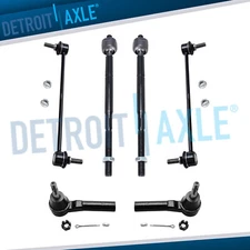 6pc Front Sway Bars Inner Outer Tie Rod for 2007-14 Chrysler 200 Sebring Avenger