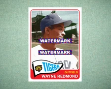 Wayne Redmond Detroit Tigers 1965 Style Custom Baseball Art Card