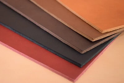Bullenleder Taschenleder 2 mm Wunschgröße schwarz und braun Blankleder Dosset20 - Bild 1 von 4