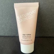 Saturday Skin Rise & Shine Gentle Cleanser 0.50 FL. OZ. 15ML Apple+Peach Travel