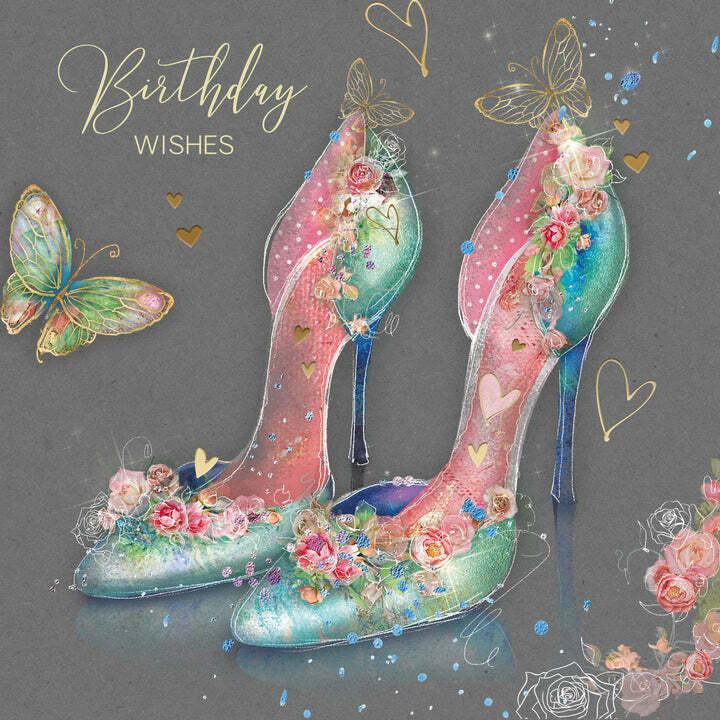 Birthday Card Female - Foil - Premium Quality Party Celebration Cherry Orchard
