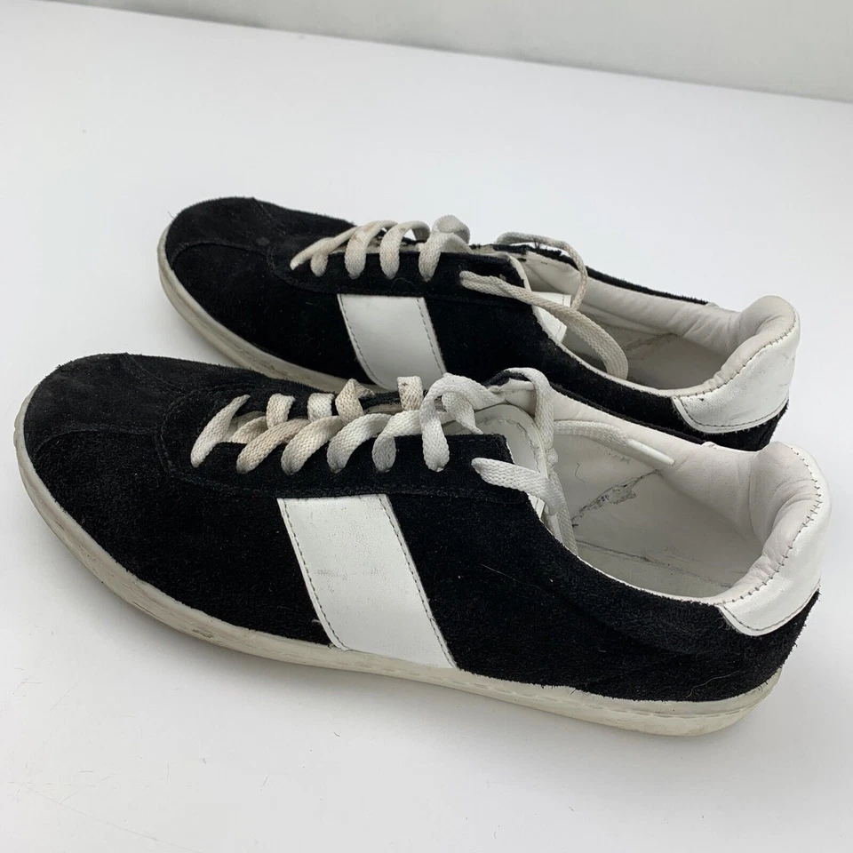 Topshop Zapatillas Negro Blanco Zapatos Talla 4 Hecho en Italia Foto 3 de 4