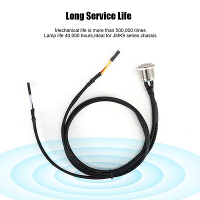 Desktop Computer Host Switch Cable Metal Button Metal LED Power Button(Red )