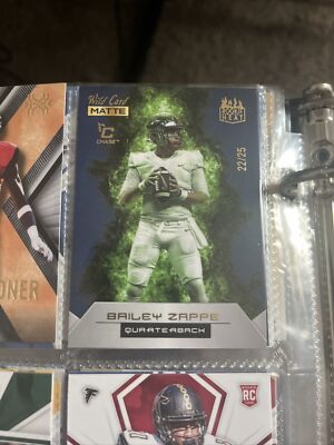 2022 Wild Card MATTE Heat Chase Red/Green 22/25 Bailey Zappe #RH-3 Rookie RC