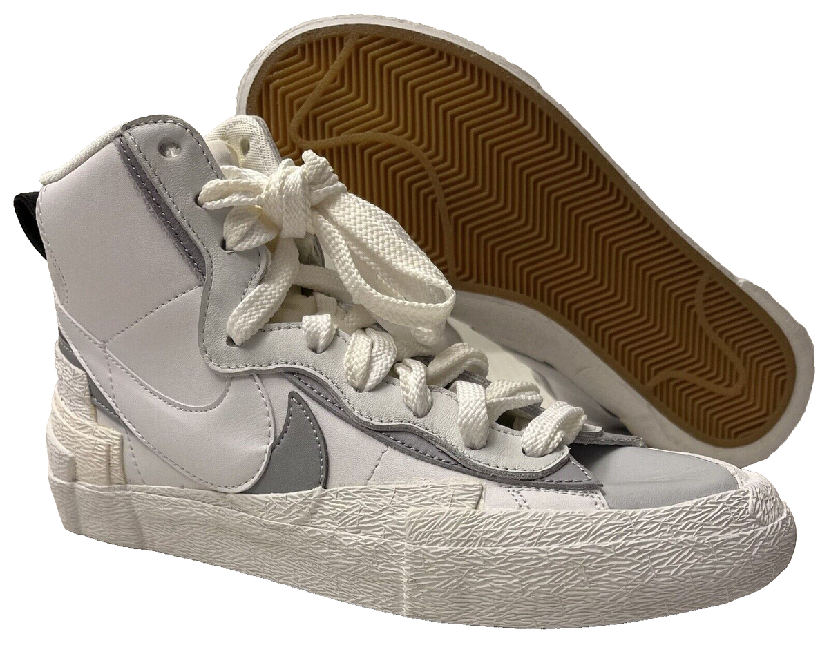 Nike x Sacai Blazer Mid BV0072-100 White/Wolf Grey (Men's 7) No