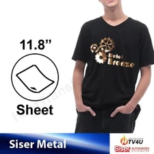 Siser Metal Iron On HTV For T-Shirts 12" x 12"  Sheet *Color Options