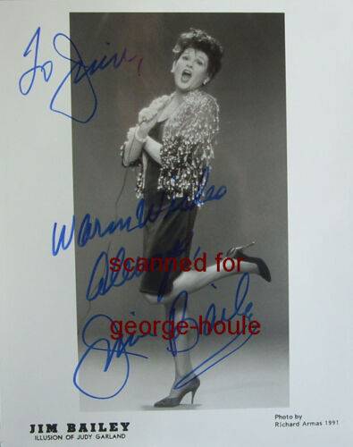 JIM BAILEY - PHOTOGRAPH  - FEMALE IMPERSONATOR - JUDY GARLAND - SIGNED  -   - Picture 1 of 1