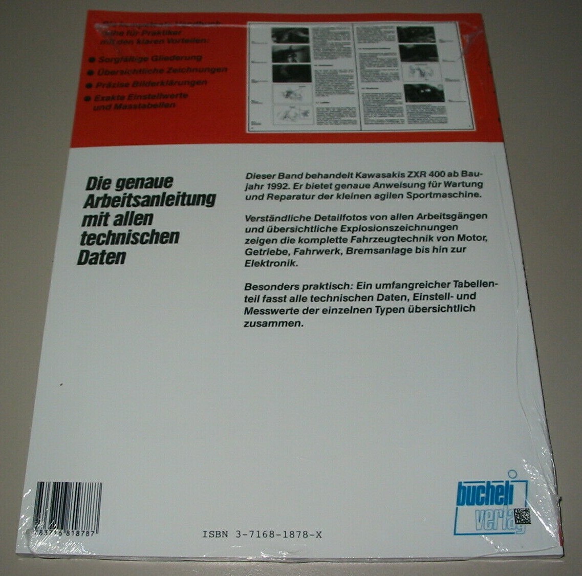 Thumbnail - Reparaturanleitung Kawasaki Zxr 400 Ab Baujahr 1992 Reparatur Buch