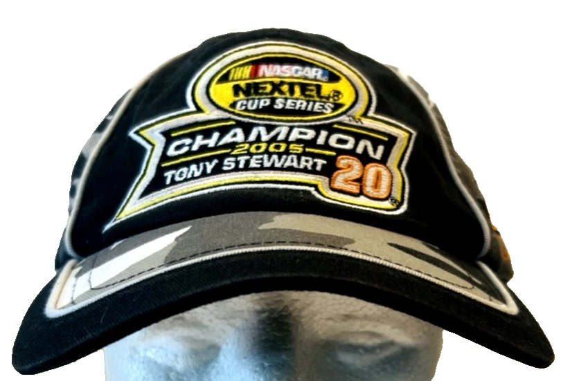 NASCAR NEXTEL Cup Series Champion 2005 Tony Stewart #20 Camuflado Sombrero Persecución Marca Foto 4 de 4