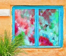 3D Diamond A333 Window Film Print Sticker Cling Stained Glass UV Sinsin