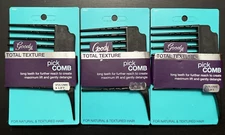 Goody Total Texture Volume & Lift Pick Comb NEW Natural & Textured Hair Lot of 3