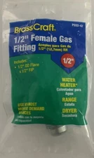 1/2" Female Gas Fitting BrassCraft PSSD-42 Water Heater Range Dryer. Falre Fip.