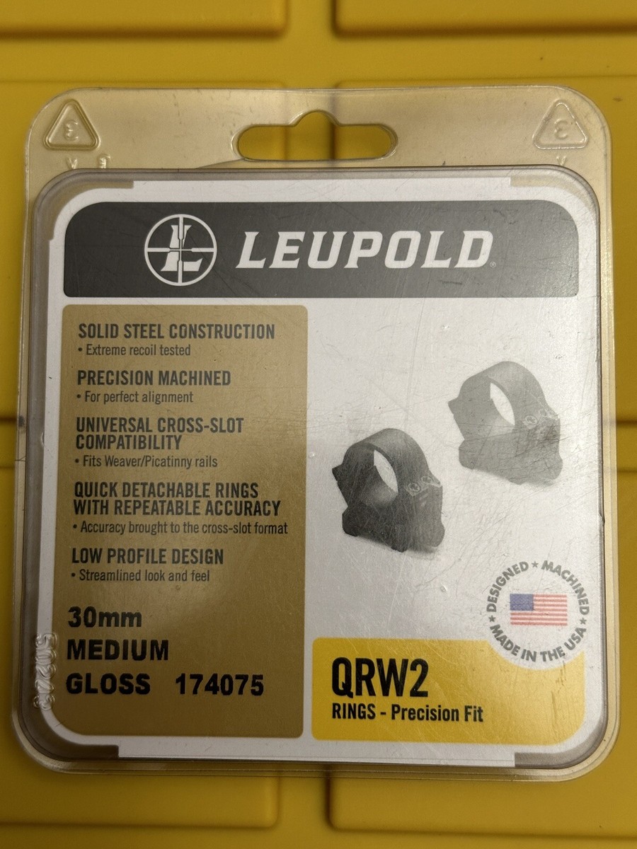 Leupold Quick Release Weaver Style QRW2 Rings 30mm Medium Leupold Quick Release Weaver Style QRW2 Rings 30mm Medium