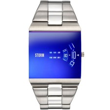 Image of STORM New Remi SQ Lazer Blue Mens Watch Blue Dial Silver Bracelet 47430/LB