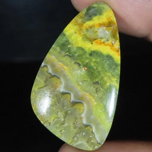 32.00 Cts Natural Bumble Bee jasper Fancy Cabochon Gemstone 21x38x5 mm KL294